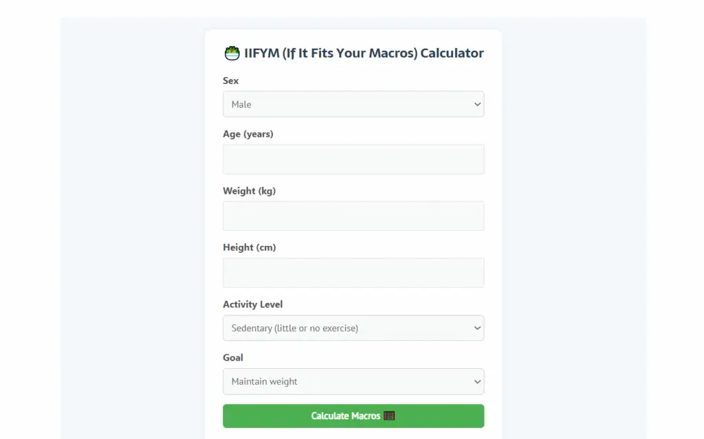 IIFYM Calculator