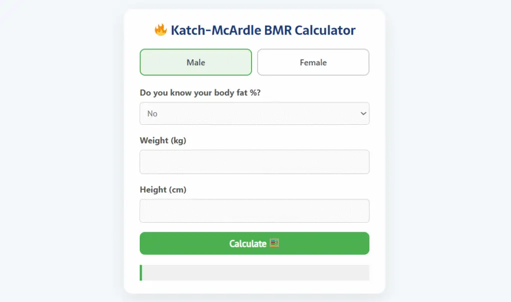 Katch-McArdle Calculator