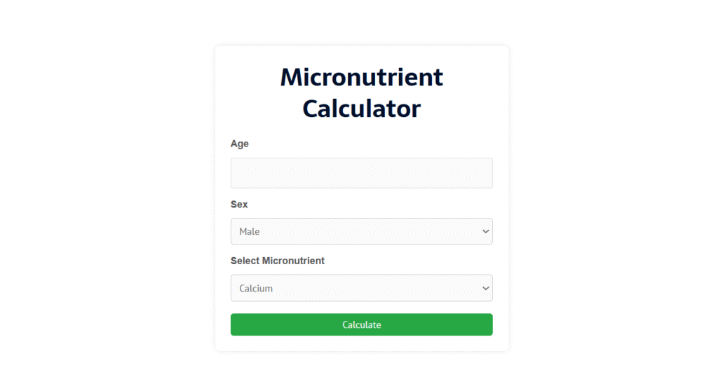 Micronutrient Calculator