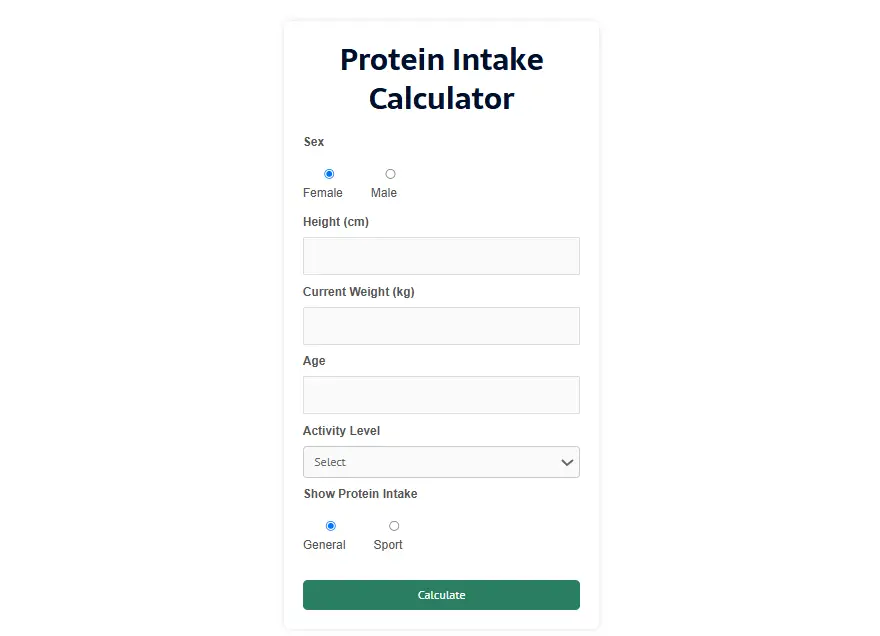 Protein Calculator