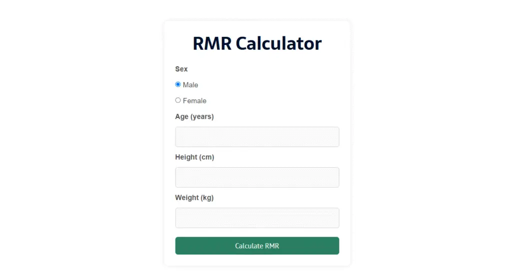 RMR Calculator